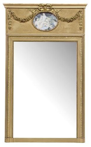 FRENCH LOUIS XVI STYLE GILT PAINTED