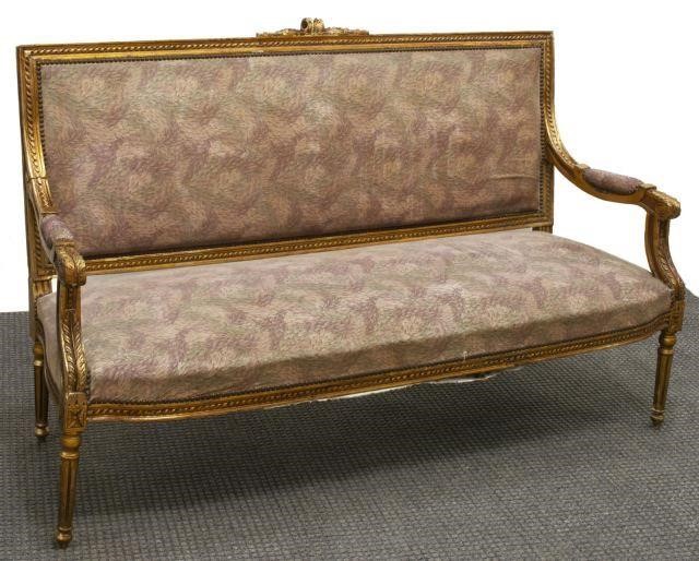 FRENCH LOUIS XVI STYLE GILTWOOD