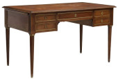 FRENCH LOUIS XVI STYLE LEATHER