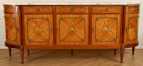 FRENCH LOUIS XVI STYLE MARBLE TOP