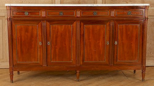 FRENCH LOUIS XVI STYLE MARBLE TOP