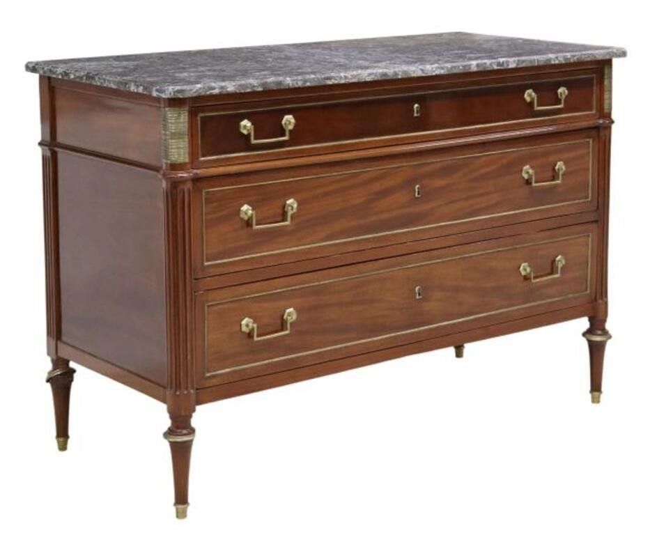 FRENCH LOUIS XVI STYLE MARBLE-TOP