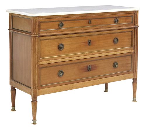 FRENCH LOUIS XVI STYLE MARBLE-TOP