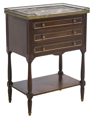 FRENCH LOUIS XVI STYLE MARBLE-TOP
