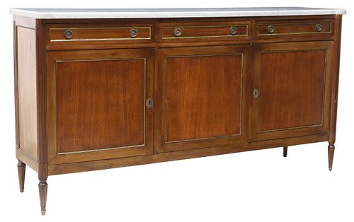 FRENCH LOUIS XVI STYLE MARBLE-TOP