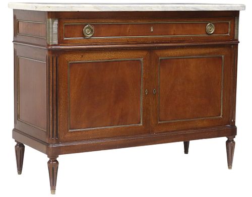 FRENCH LOUIS XVI STYLE MARBLE-TOP