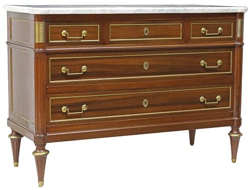 FRENCH LOUIS XVI STYLE MARBLE-TOP