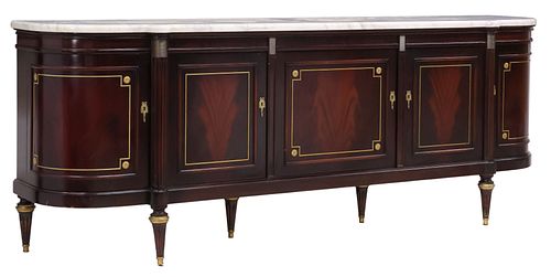 FRENCH LOUIS XVI STYLE MARBLE-TOP