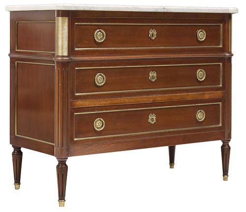 FRENCH LOUIS XVI STYLE MARBLE-TOP