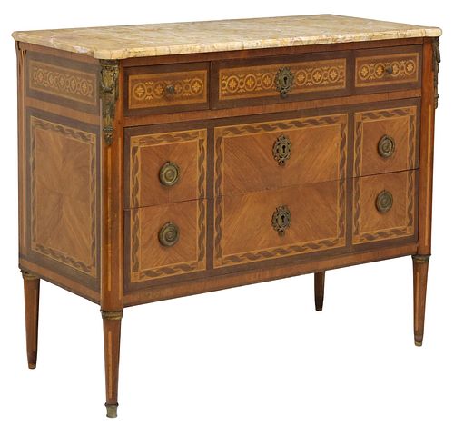 FRENCH LOUIS XVI STYLE MARBLE-TOP