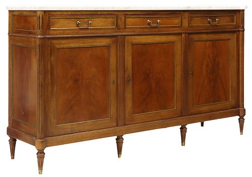 FRENCH LOUIS XVI STYLE MARBLE-TOP