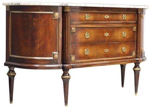 FRENCH LOUIS XVI STYLE MARBLE-TOP