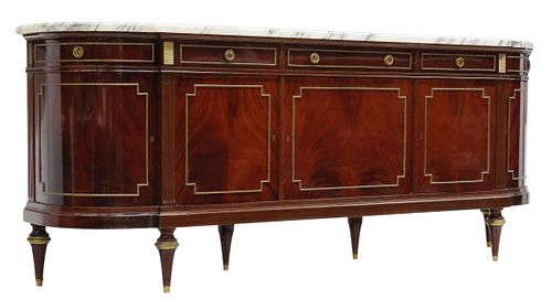 FRENCH LOUIS XVI STYLE MARBLE-TOP