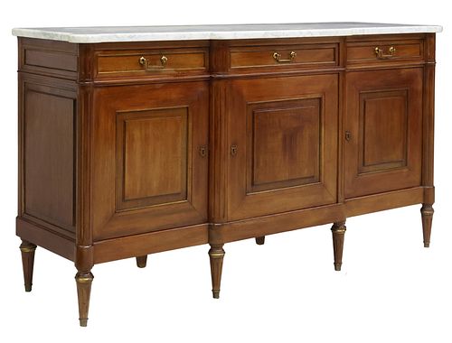 FRENCH LOUIS XVI STYLE MARBLE-TOP