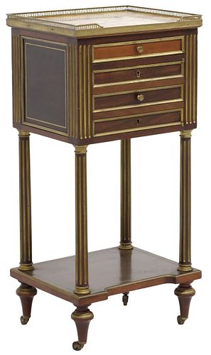 FRENCH LOUIS XVI STYLE MARBLE-TOP