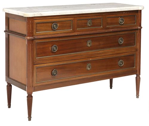 FRENCH LOUIS XVI STYLE MARBLE-TOP