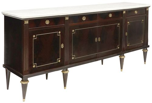 FRENCH LOUIS XVI STYLE MARBLE-TOP
