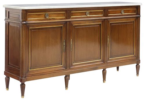 FRENCH LOUIS XVI STYLE MARBLE-TOP