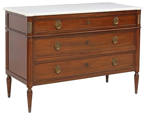 FRENCH LOUIS XVI STYLE MARBLE-TOP