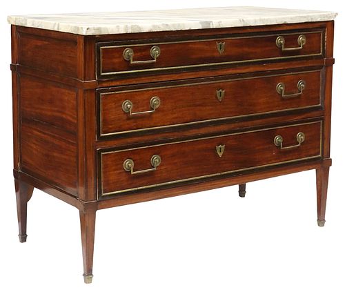 FRENCH LOUIS XVI STYLE MARBLE-TOP
