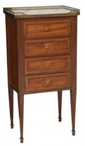 FRENCH LOUIS XVI STYLE MARBLE-