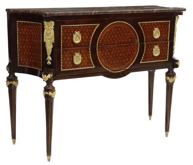 FRENCH LOUIS XVI STYLE MARBLE-TOP
