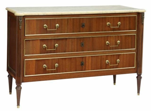 FRENCH LOUIS XVI STYLE MARBLE-TOP