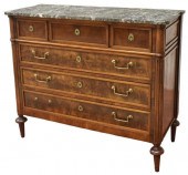 FRENCH LOUIS XVI STYLE MARBLE-