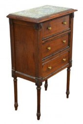 FRENCH LOUIS XVI STYLE MARBLE-
