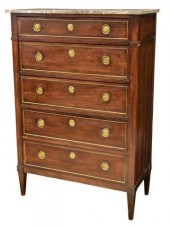 FRENCH LOUIS XVI STYLE MARBLE-