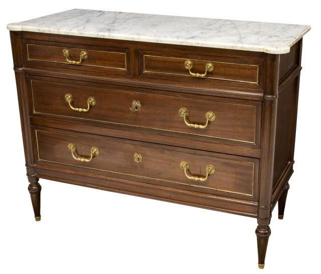 FRENCH LOUIS XVI STYLE MARBLE-TOP