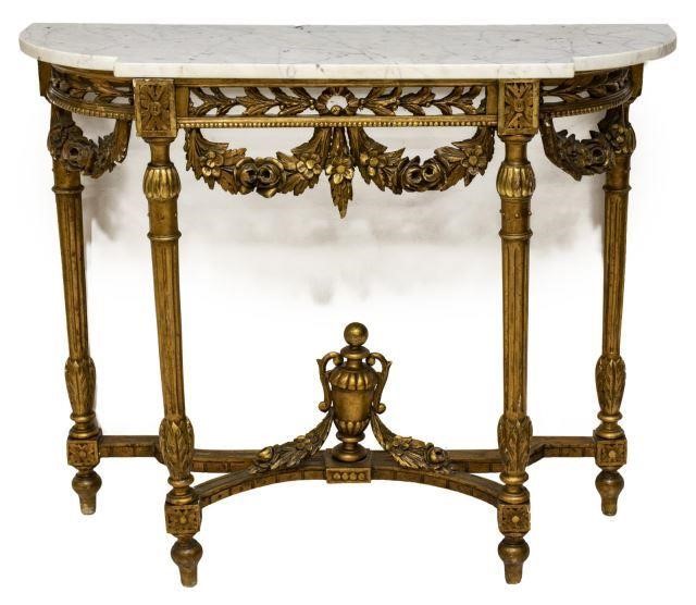 FRENCH LOUIS XVI STYLE MARBLE-TOP
