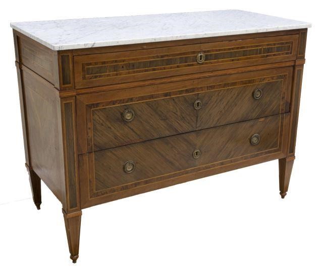 FRENCH LOUIS XVI STYLE MARBLE-TOP