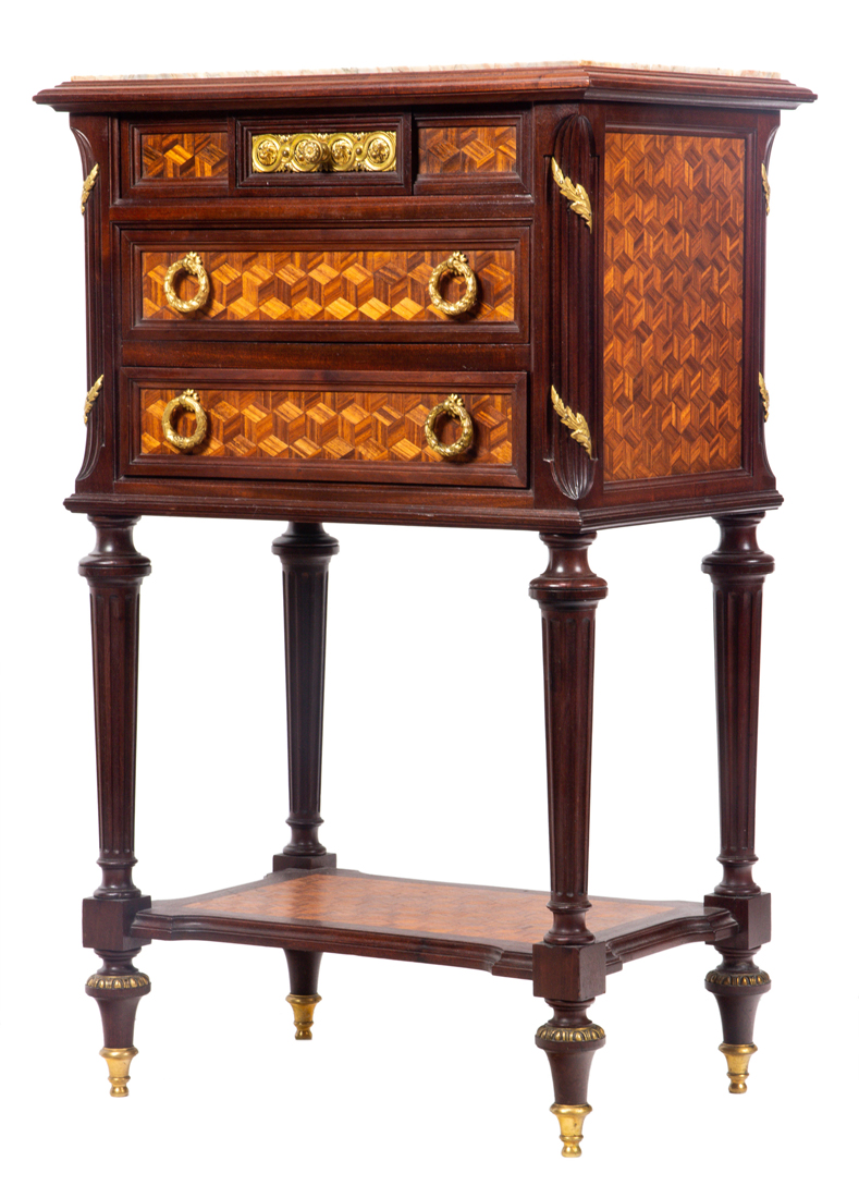 FRENCH LOUIS XVI STYLE MARQUETRY