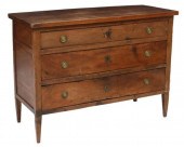 FRENCH LOUIS XVI WALNUT THREE-