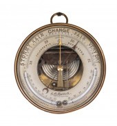 FRENCH MADE BRASS CASED ANEROI