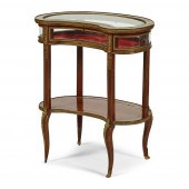 FRENCH MAHOGANY AND GILT METAL