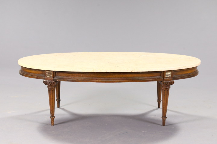 French Mahogany and Marble-Top