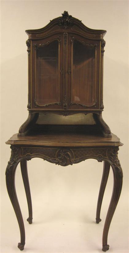 French mahogany and parcel gilt