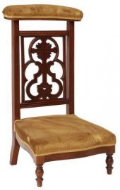 FRENCH MAHOGANY CROSS PRIE-DIE