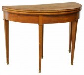 FRENCH MAHOGANY DEMILUNE FLIP-