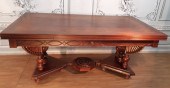 FRENCH MAHOGANY EXTENDING LIBR