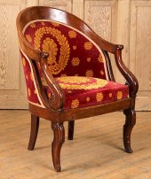 FRENCH MAHOGANY GONDOLA FORM C