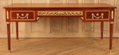 FRENCH MAHOGANY LEATHER TOP PA