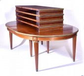 FRENCH MAHOGANY OVAL DINING TA