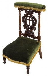 FRENCH MAHOGANY PRIE-DIEU PRAY