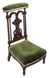 FRENCH MAHOGANY PRIE-DIEU PRAY