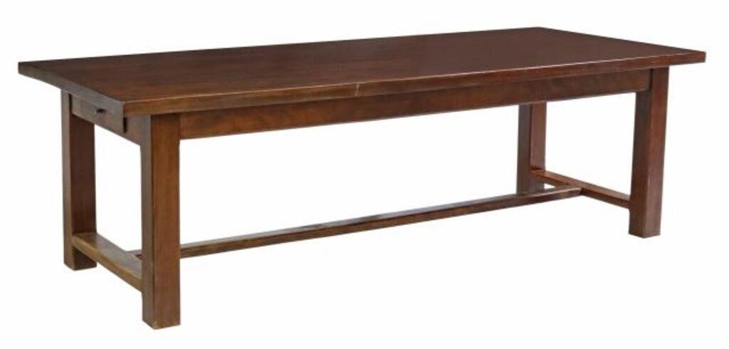 FRENCH MAHOGANY REFECTORY TABLE,