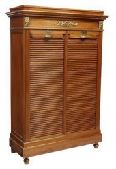 FRENCH MAHOGANY TAMBOUR-DOOR F