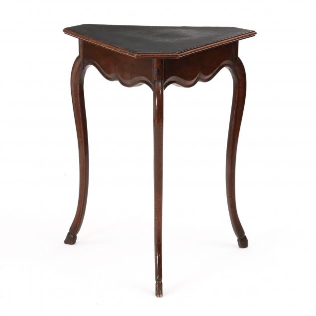 FRENCH MAHOGANY TRI-CORNERED SIDE
